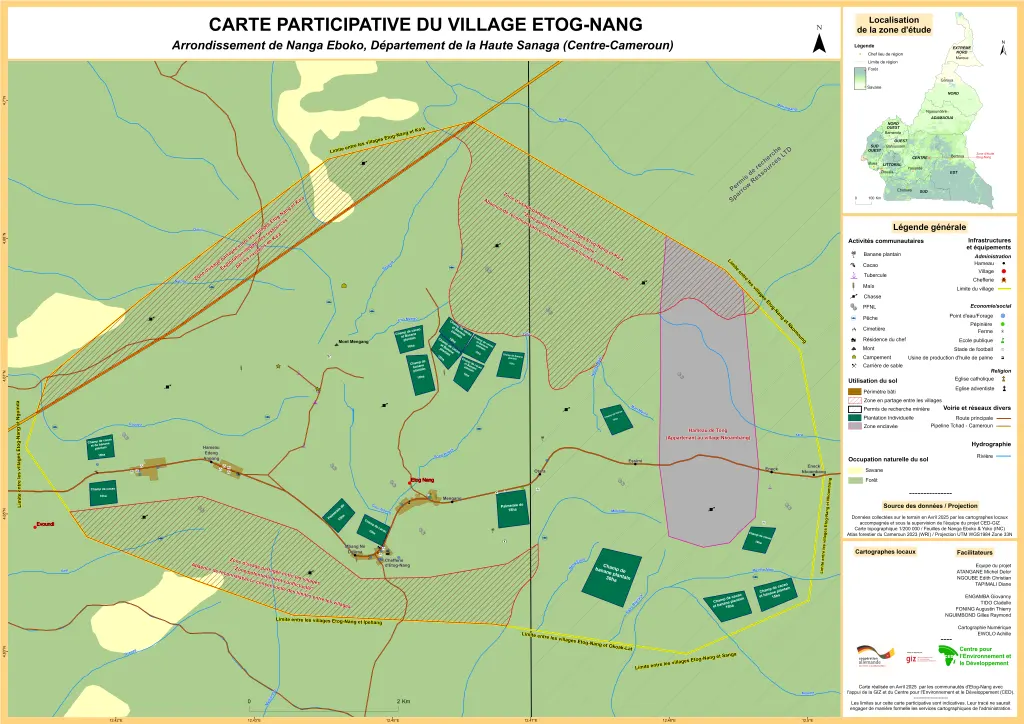 Carte participative du village Etog-Nang