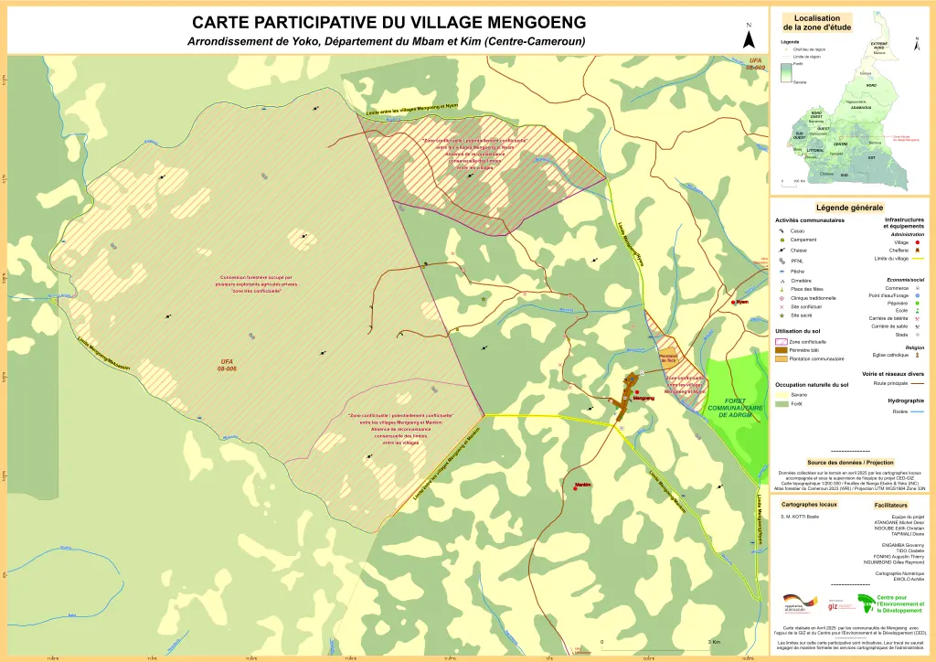 Carte participative du village Mengoeng