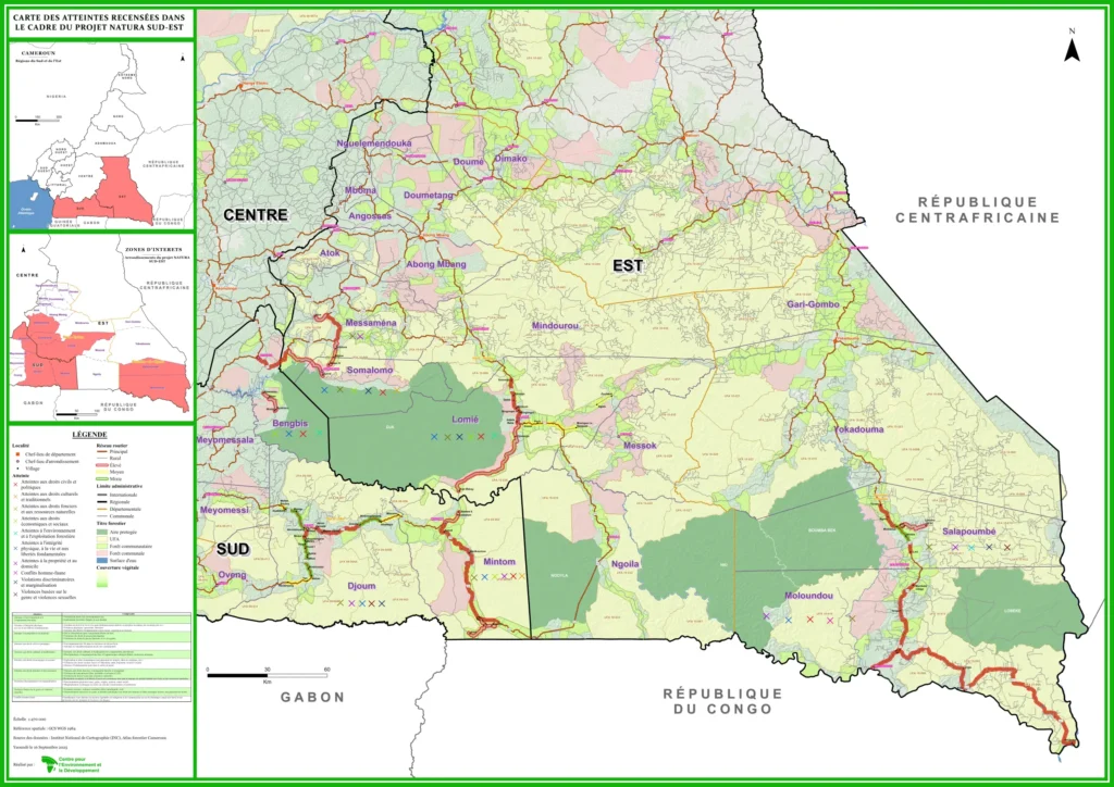 Carte des atteintes