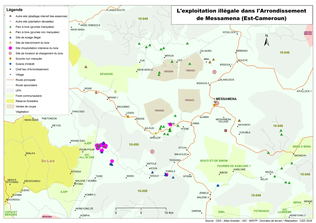 Exploitation illégale à Messamena