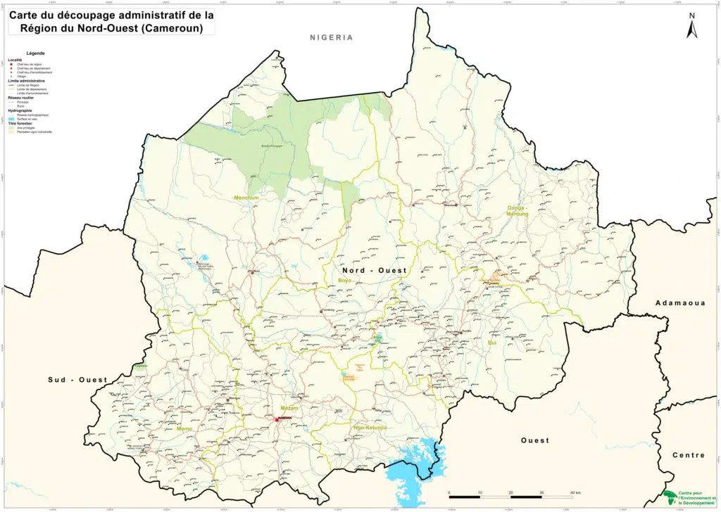Carte Nord-Ouest – Administration