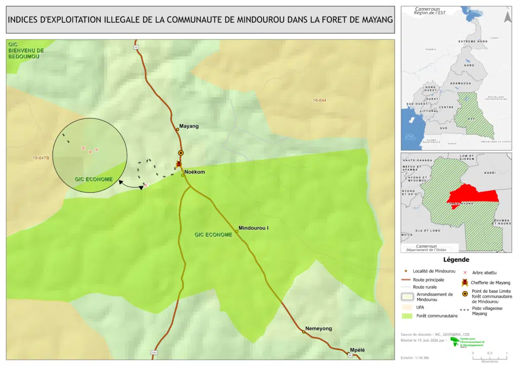 Carte de Mindourou
